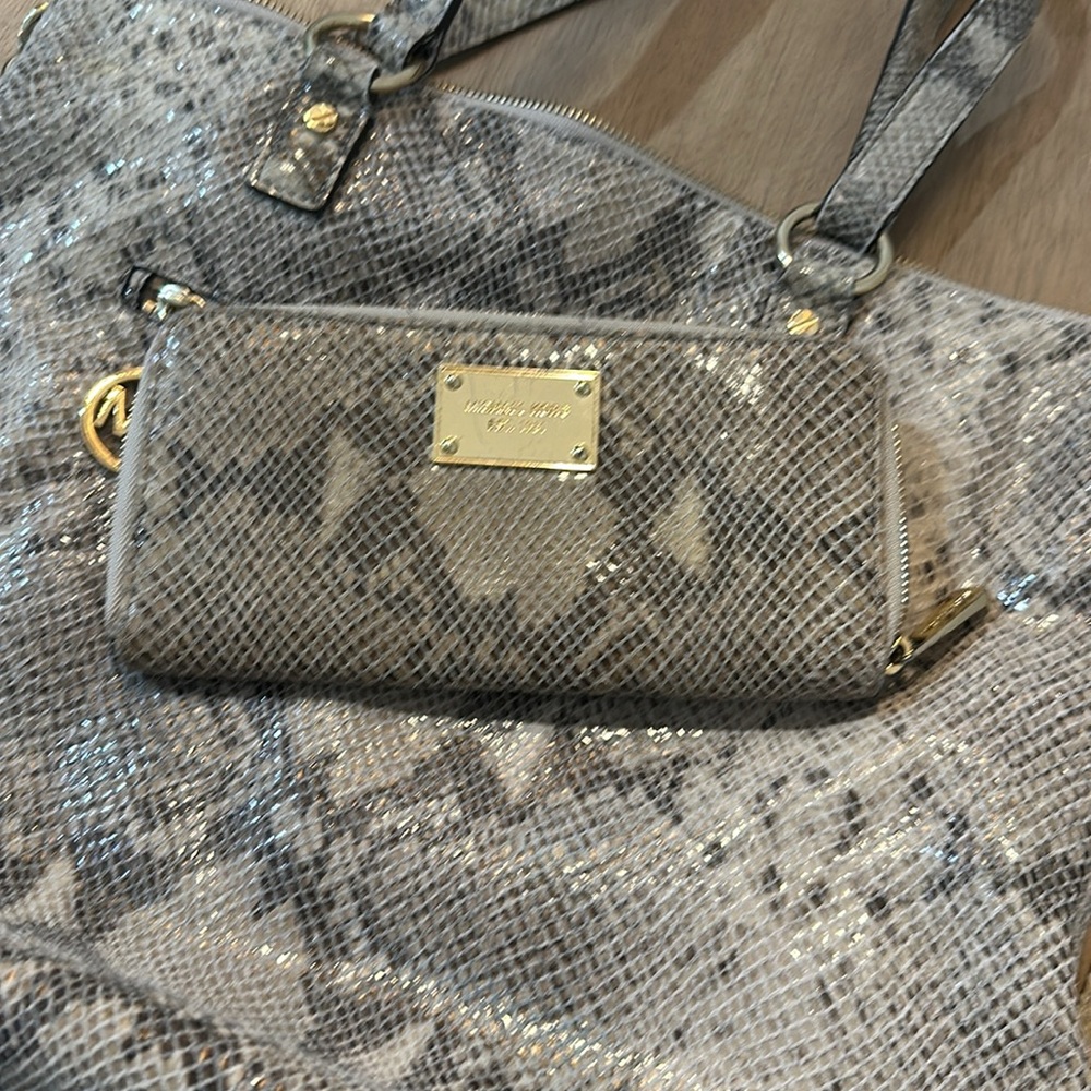Michael Kors Snakeskin Bag and Wallet